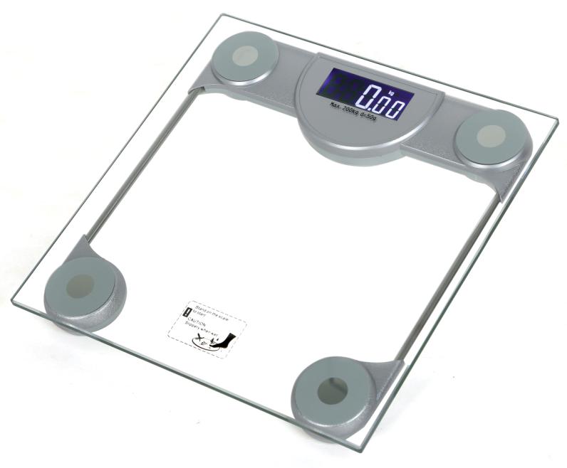 Backlit LCD Personal Scale - 302*302*35mm - Plastic + Tempered glass