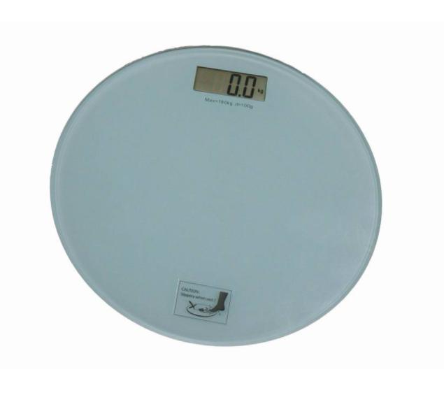 Round Glass Personal Scale - 33x33x2.2cm - ABS + toughened glass
