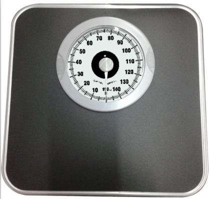 Small Size Analogue Scale - 26.3*26*5.6cm - Hard metal baking paint + Spring + Imitation leather anti-skid pad