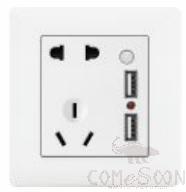2 USB and 5pin socket with switch