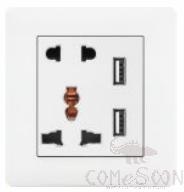 2 USB and 13A 5pole multi-function socket