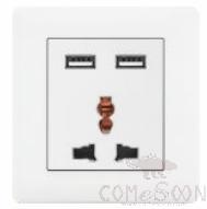 2 USB and 13A 5pole multi-function socket 