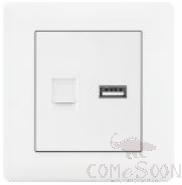 TEL+USB socket