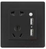 2 USB and 5pin socket with switch