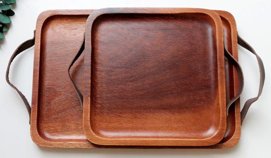 Wooden Rectangular Service Tray Acacia 23CM