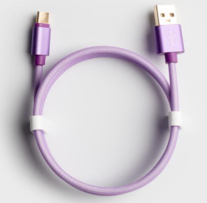 Charging data cable-Lightning,1m,Purple