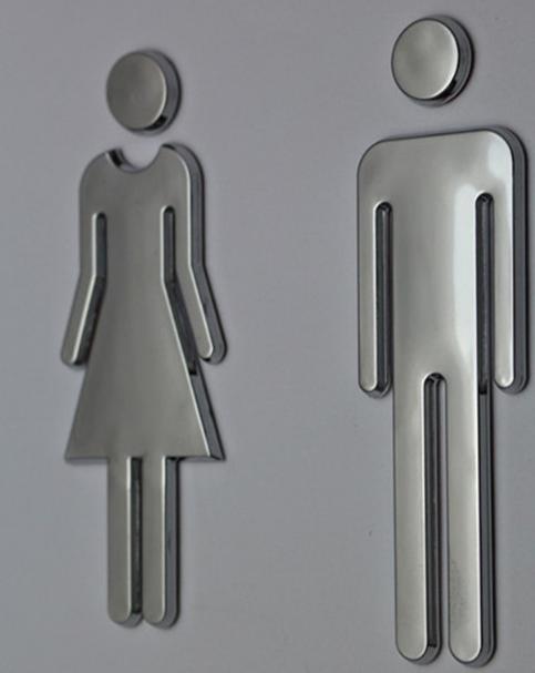Toilet Sign,ABS,20 * 6.5cm