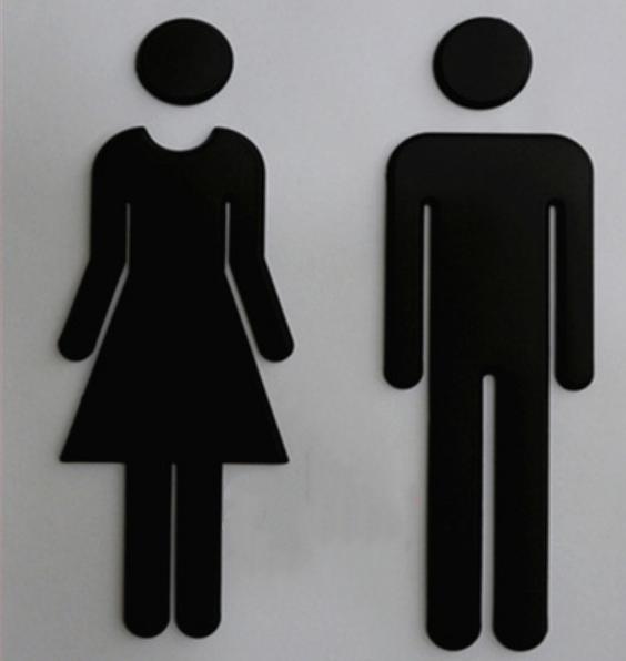 Toilet Sign,ABS,20 * 6.5cm