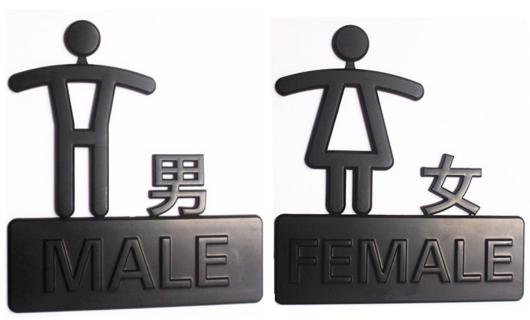 Toilet Sign,ABS,22*20*0.5cm