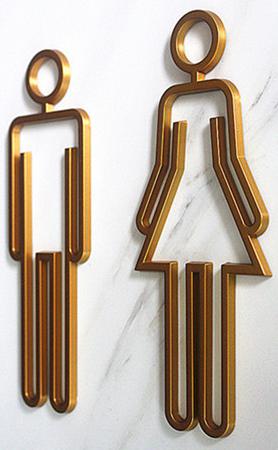 Toilet Sign,ABS,22*8.8*0.8cm