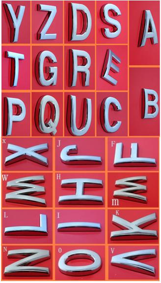 Replaceable Letters And Numbers,ABS,5cm