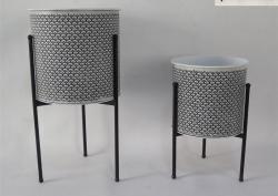 Flower Shelf / Pot L0:28.5*28.5*55HCM  S0:24.5*24.5*38.5HCM , Flower Pot