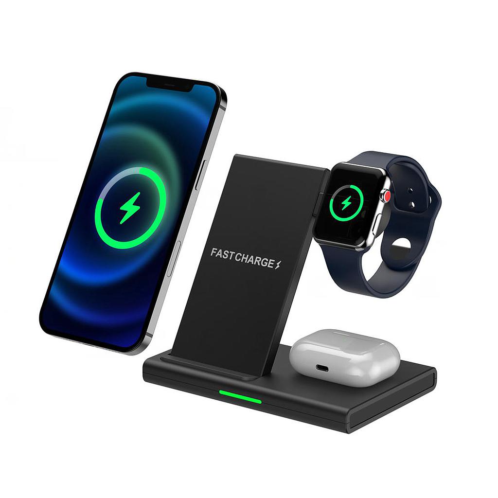 Three in one wireless charger (mobile phone 15W + headset 5W + Watch 3W)