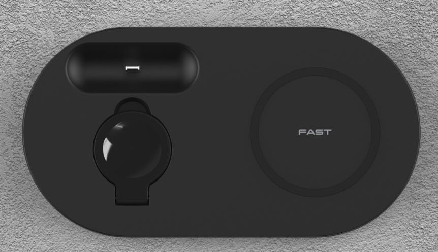 Three in one wireless charger (mobile phone 15W + headset 5W + Watch 3W)