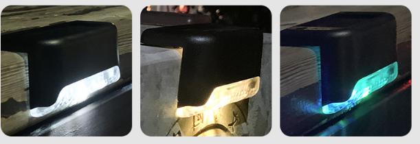 Step light-1LED black shell white light