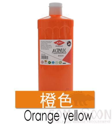 Acrylic paint, Orange