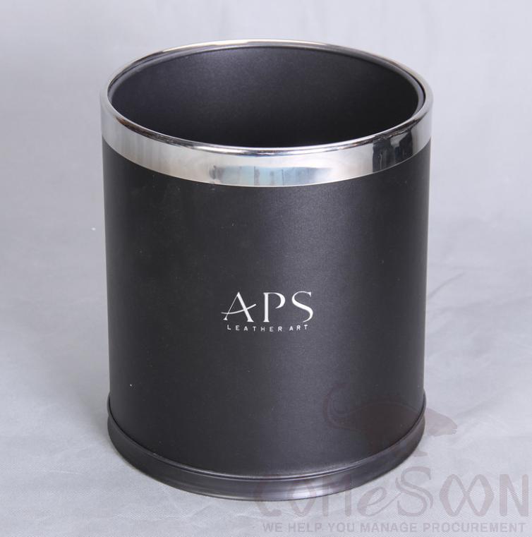 Dustbin,Black Pu Leather,225*265mm
