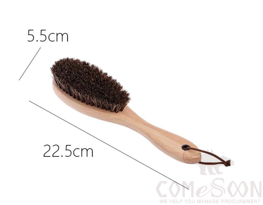 Cloth Brush-Wood+horse's mane brush，5.5*22.5cm