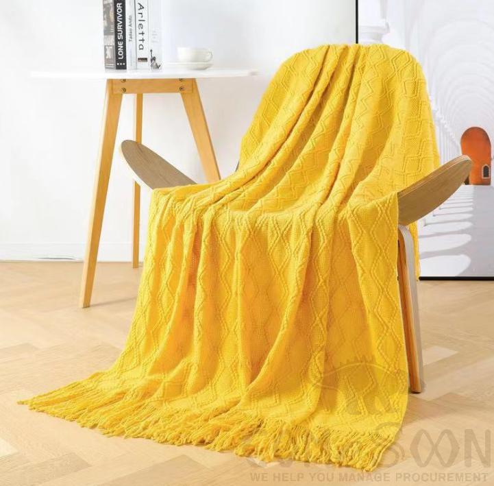 Blanket, Yellow, Acrylic127*152+15CM