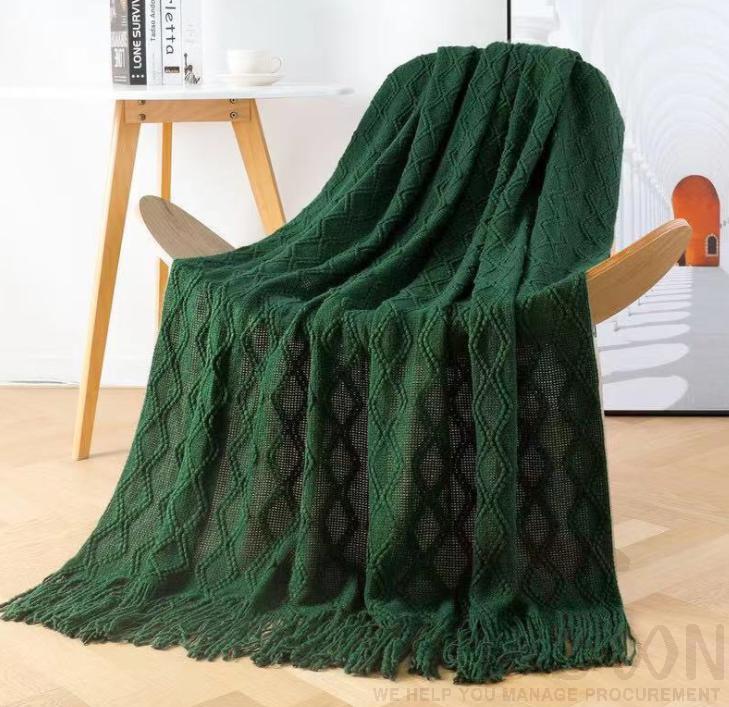 Blanket, Green, Acrylic127*152+15CM