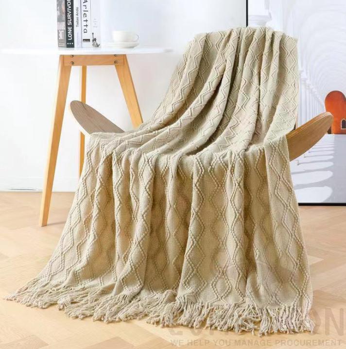 Blanket, Beige, Acrylic127*152+15CM