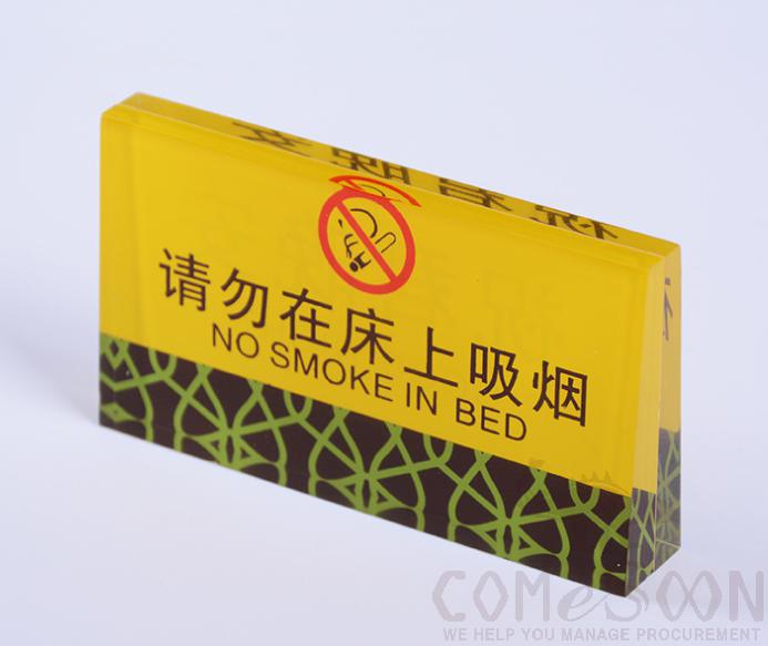 No Smoking and Goodnight Sign-Acrylic,100-120mm