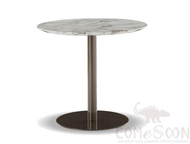 Outdoor table-φ60cm,rock board + metal base,φ60*75cm