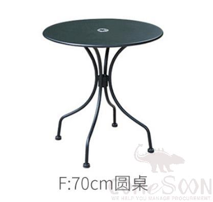 Outdoor table-φ70cm,carbon steel + metal base,φ70*71cm