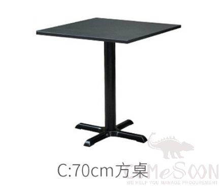 Outdoor table-70*70cm,carbon steel + metal base,70*70*71cm