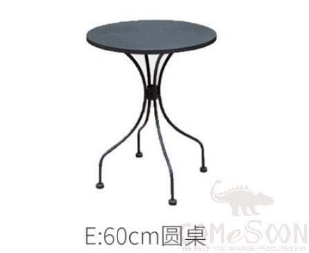 Outdoor table-φ60cm,carbon steel + metal base,φ60*71cm