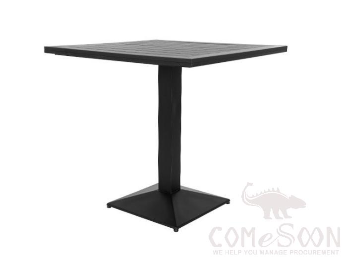 Outdoor plastic wood table-80*80cm,Plastic wood table top + metal frame,80*80*75cm
