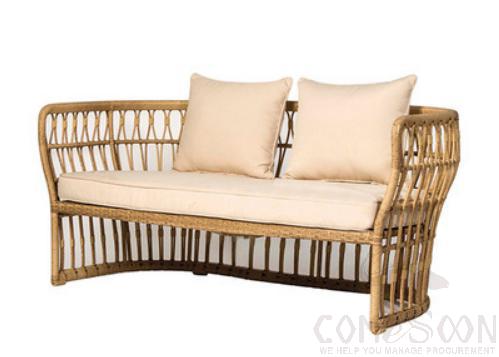Rattan sofa-135cm,135*75*70cm