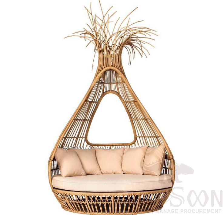 Rattan bed-160cm,160cm