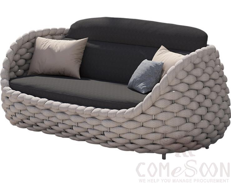 Outdoor sofa-Double seat,high-density sponge