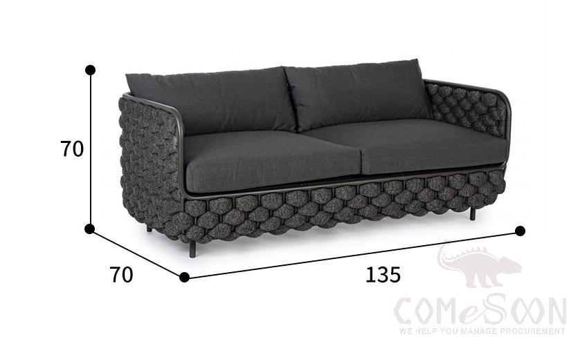 Outdoor rattan sofa-135cm,135*70*70cm