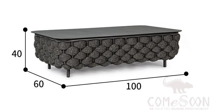 Outdoor rattan table-100*60cm,100*60*40cm