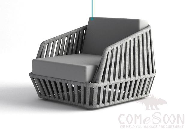 Outdoor braided rope sofa,90*98*72cm