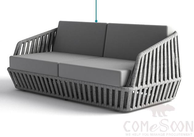 Outdoor braided rope sofa-150cm,150*98*72cm