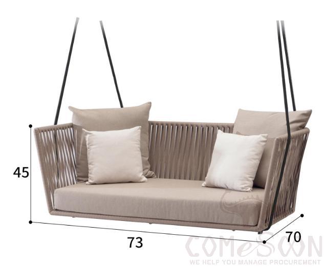 Outdoor swing chair-148cm,high resilience sponge,148*70*45cm
