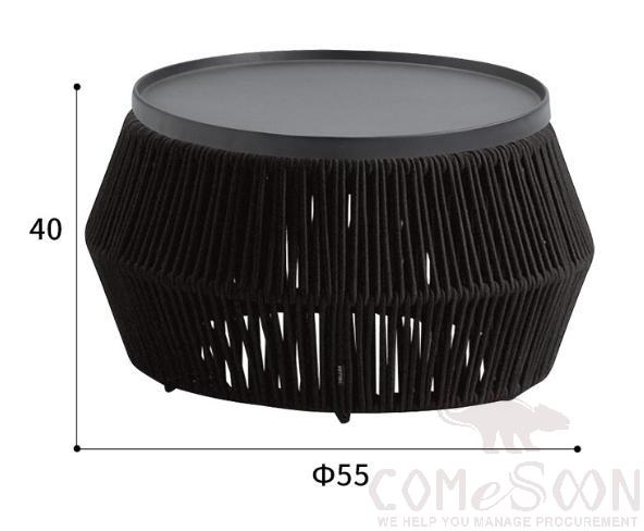 Outdoor coffee table-φ55cm,metal frame,φ55*40cm