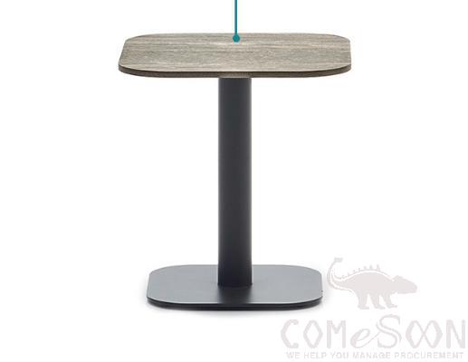 Outdoor table,slate table top + metal bottom frame,40*40*50cm