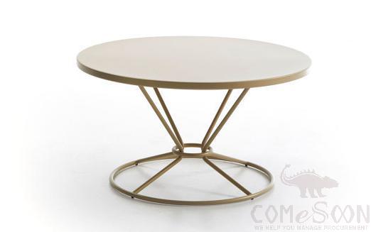 Outdoor Table-φ80cm,tempered glass + aluminum frame,φ80*42cm