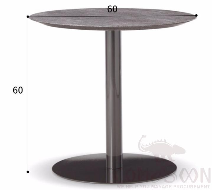 Outdoor table-φ60cm,metal frame + marble table top,φ60*60cm
