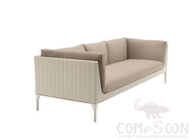 Outdoor rattan sofa-150cm,high density sponge,150*75*70cm