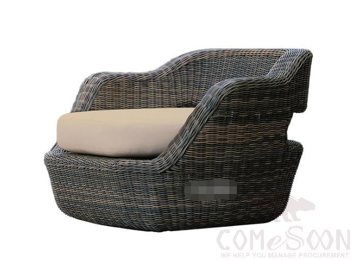 Outdoor rattan sofa,high density sponge,70*70*75cm