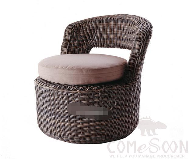 Outdoor rattan sofa,high density sponge,60*60*75cm