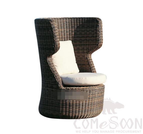 Outdoor rattan sofa,high density sponge,60*60*100cm