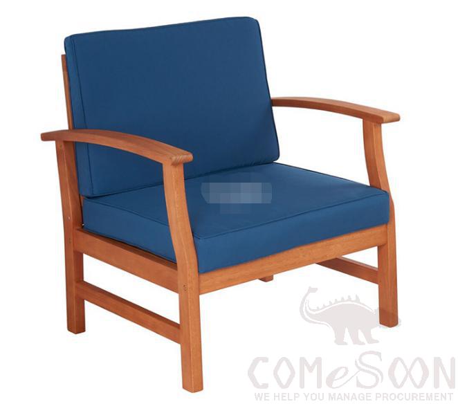 Outdoor solid wood sofa,high resilience sponge,88*84*93cm