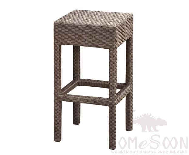 Outdoor rattan bar chair,metal frame + PE rattan,45*45*95cm