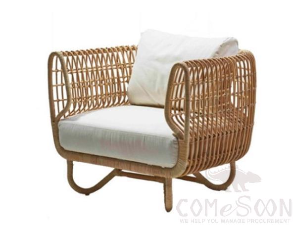 Outdoor wicker chair,high density sponge,80*80*75cm